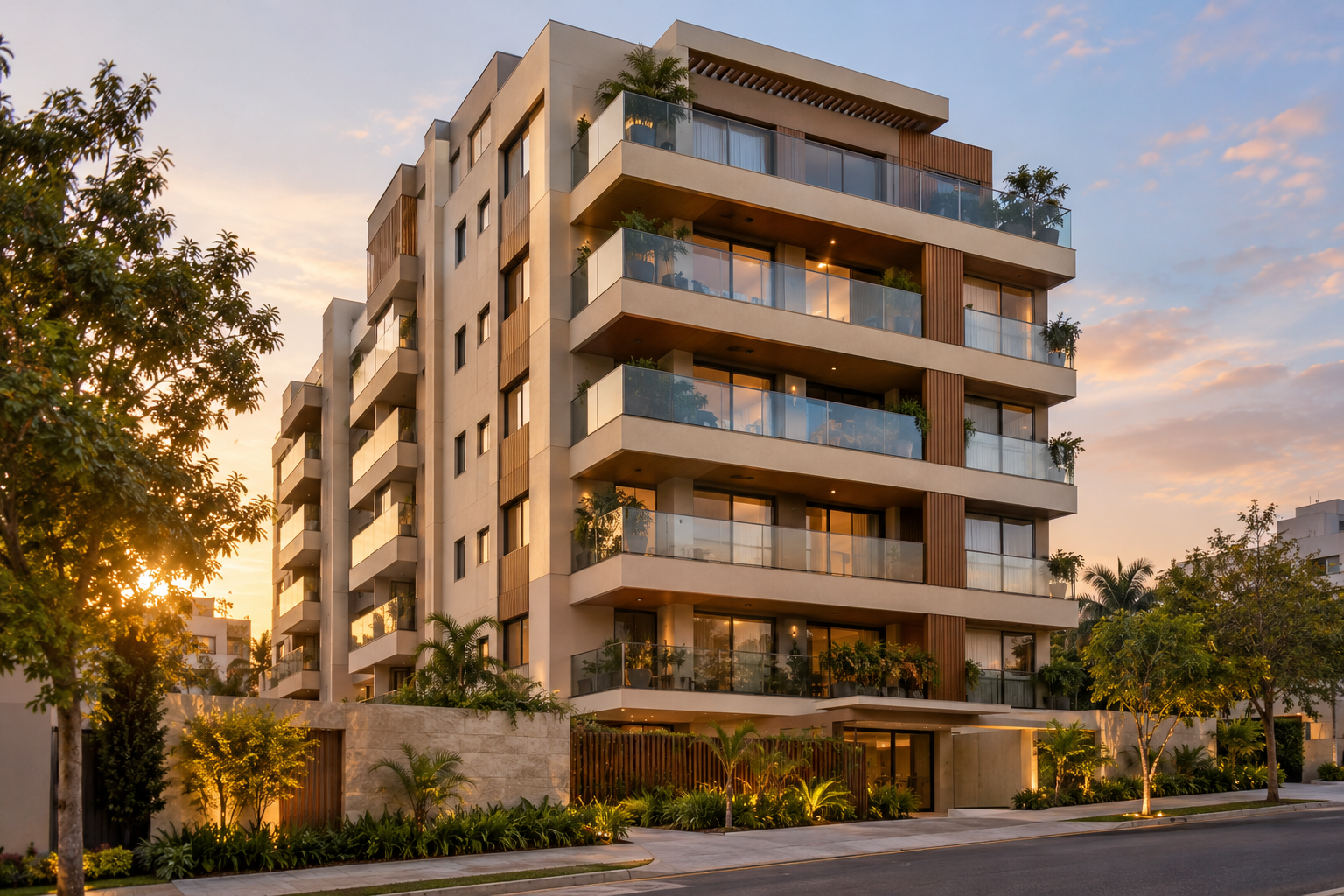 Imagem ilustrativa de fachada de edifício residencial contemporâneo
